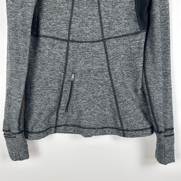 Lululemon Run Your Heart Out Pullover Heathered Black Jacket Womens Size 8 - Picture 10 of 14